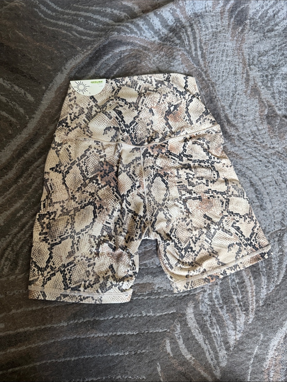 NEW aerie Offline Snake Print Bike Shorts High-Waist
